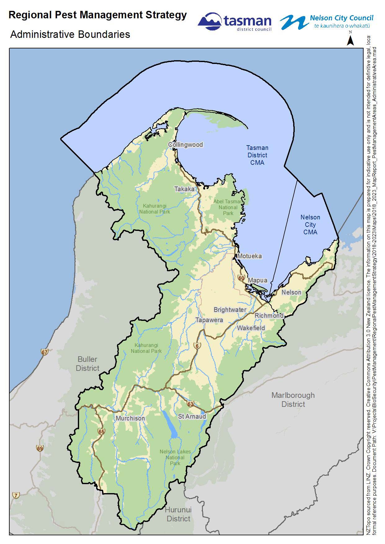 Regional Pest Management Plan Administrative Area