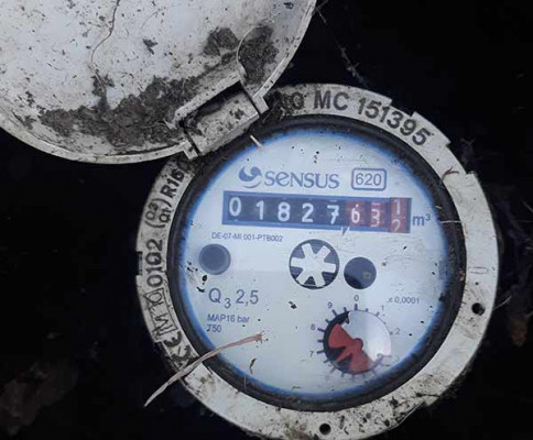 Picture of water meter dial